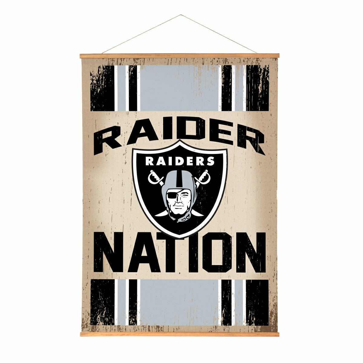 Las Vegas Raiders, Canvas Wall Tapestry, Large, 54x36 - NFL Home