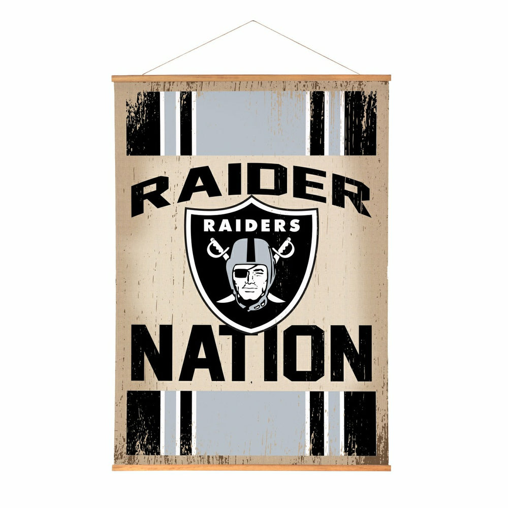 Las Vegas Raiders, Canvas Wall Tapestry, Large, 54x36 - NFL Home
