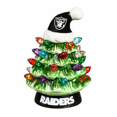 4" Mini LED Tabletop Christmas Tree, Set of 2, Las Vegas Raiders - NFL Home