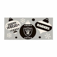 Las Vegas Raiders Holiday Flocked Coir Sassafras Switch Mat, 22"x10" - NFL