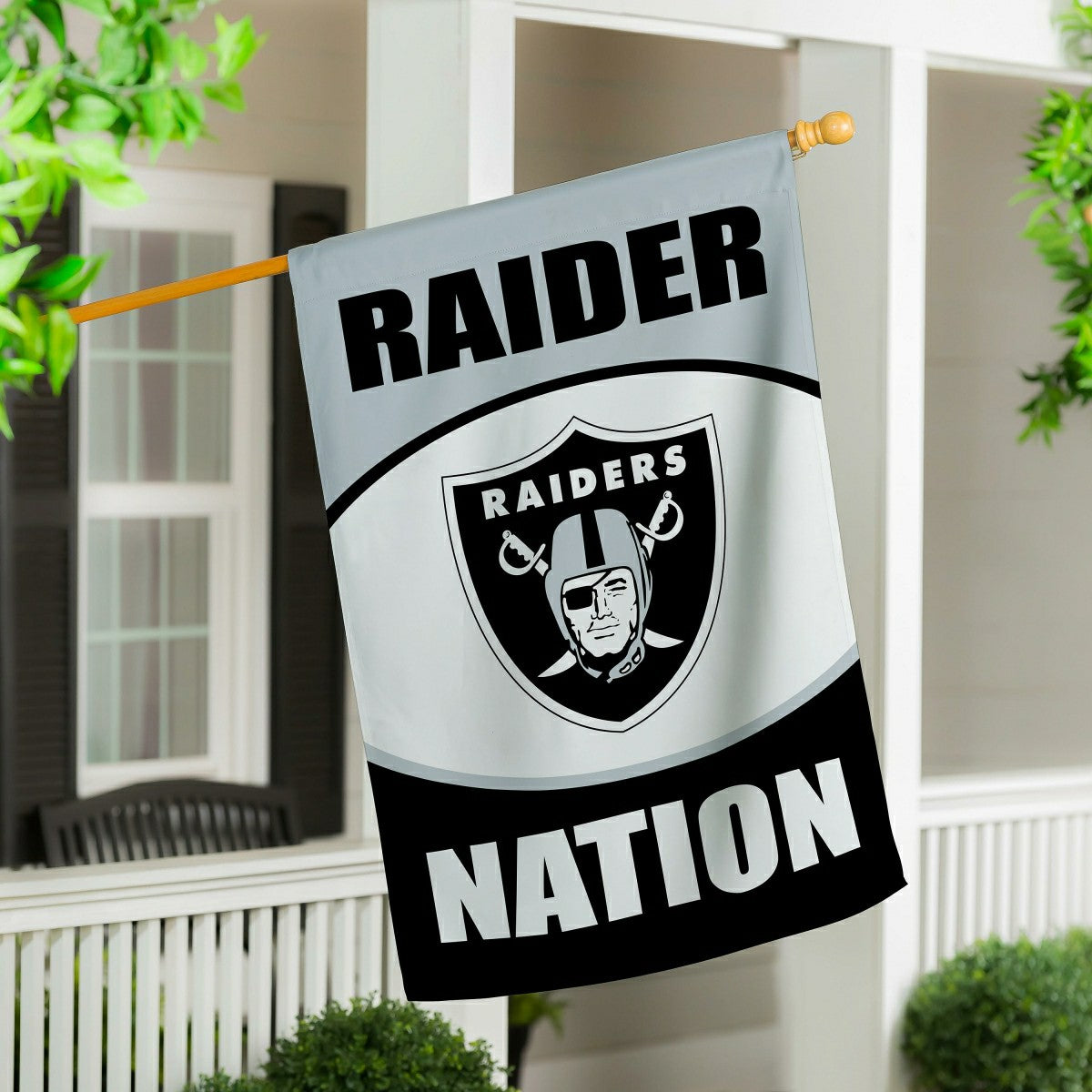 Las Vegas Raiders Suede Flag, House - NFL