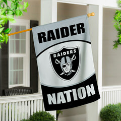 Las Vegas Raiders Suede Flag, House - NFL