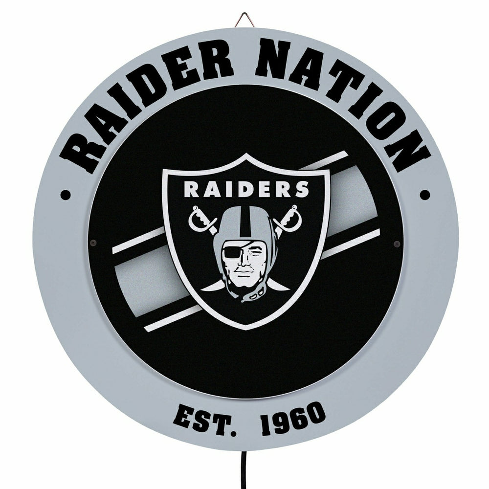 LAS VEGAS RAIDERS, Metal Lite, Round - NFL