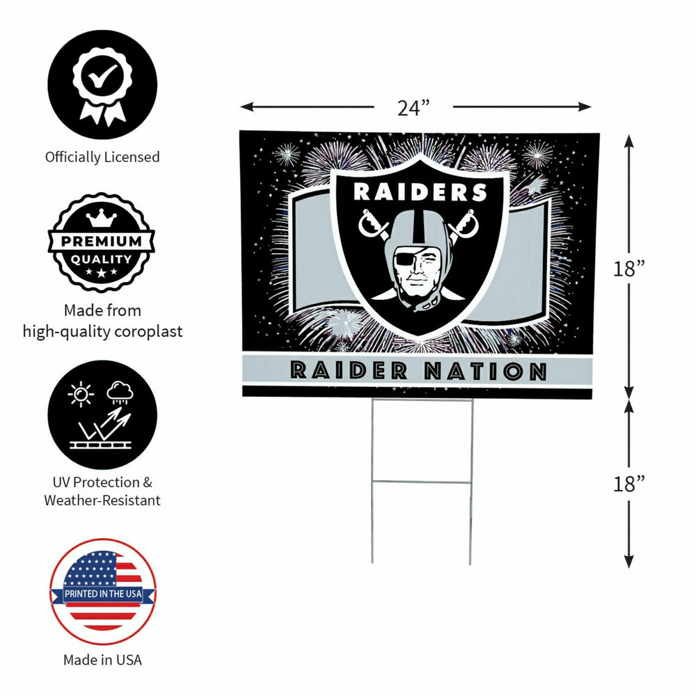 Las Vegas Raiders Yard Sign, Patriotic - NFL Home