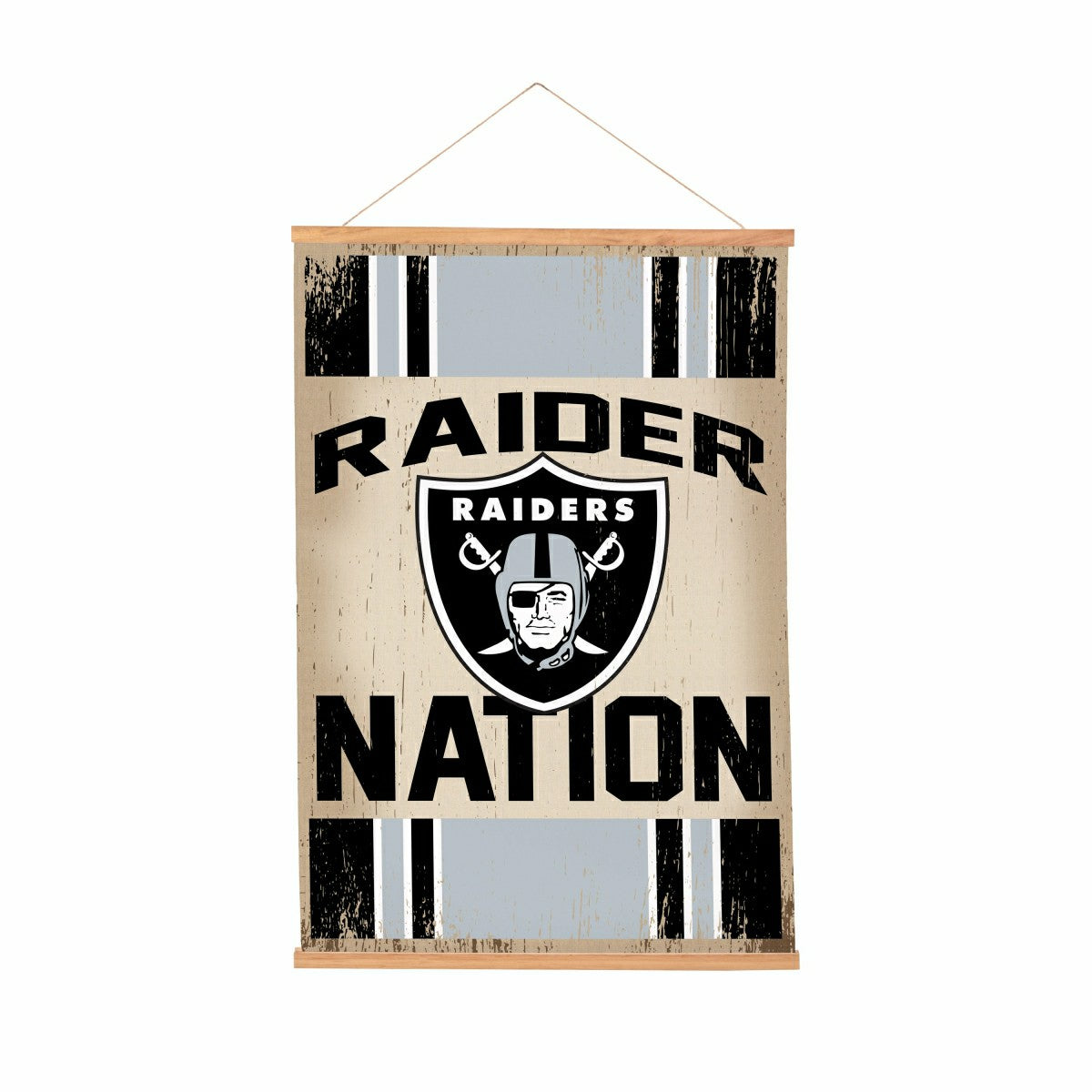 Las Vegas Raiders, Canvas Wall Tapestry, Medium, 36x24 - NFL Home
