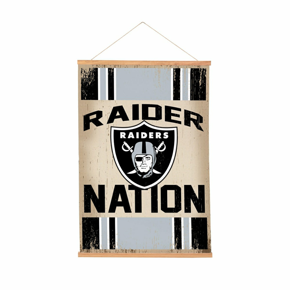 Las Vegas Raiders, Canvas Wall Tapestry, Medium, 36x24 - NFL Home