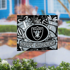 Las Vegas Raiders Coroplast Yard Sign, Holiday - NFL Home