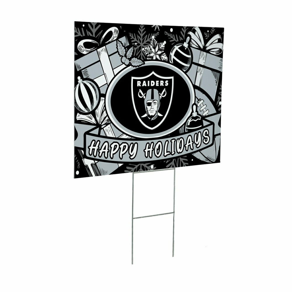 Las Vegas Raiders Coroplast Yard Sign, Holiday - NFL Home