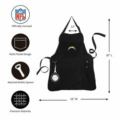 Grill Apron, Black, Los Angeles Chargers - NFL Home