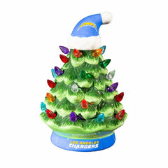 8" LED Ceramic Christmas Tree, Los Angeles Chargers - NFL Home