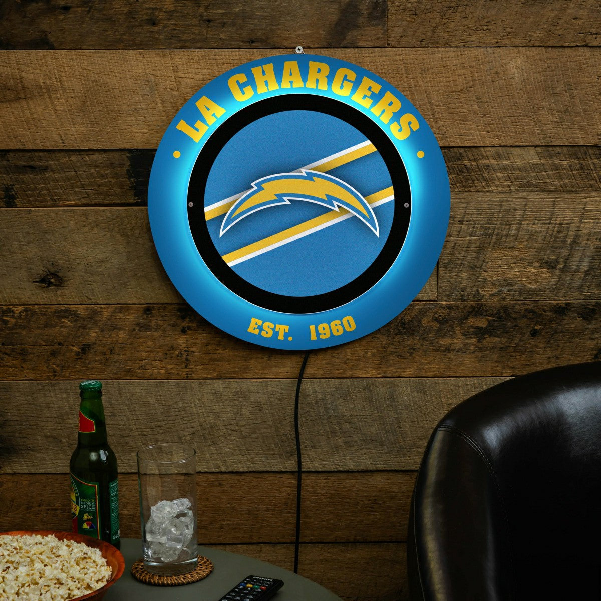 Los Angeles Chargers, Metal Lite, Round - NFL