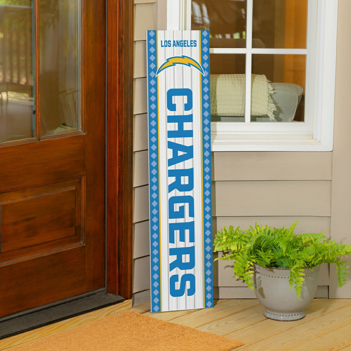 47" Double Sided Leaner, Los Angeles Chargers, Christmas - NFL Home