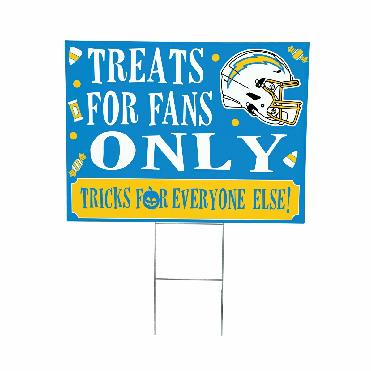 Los Angeles Chargers Yard Sign, Halloween Treats for Fans - NFL Home