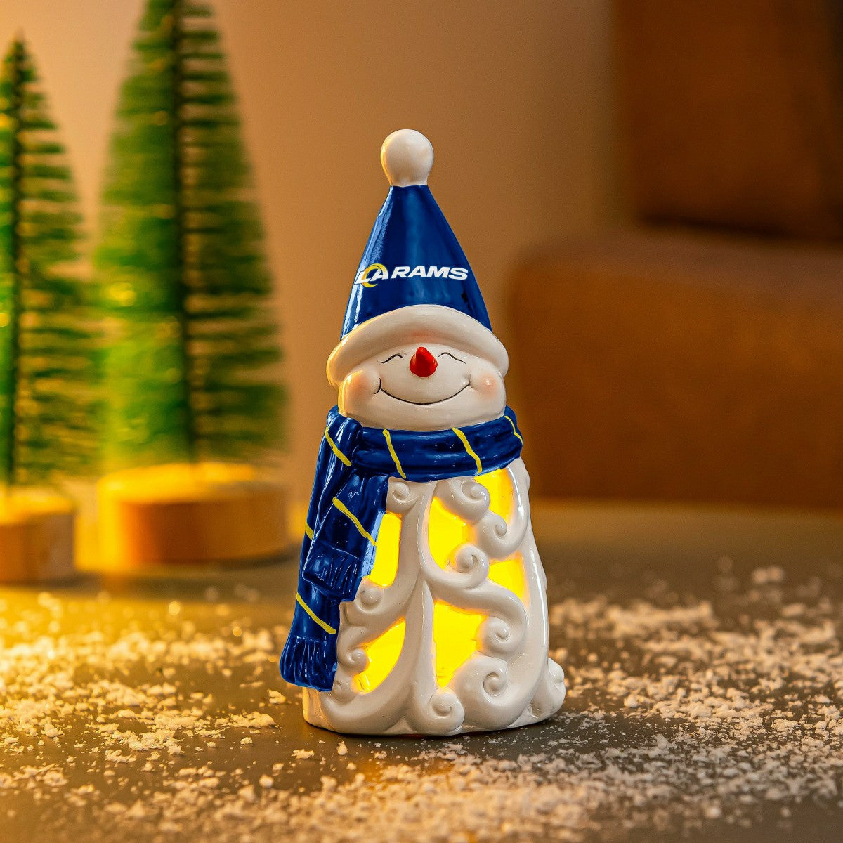 Los Angeles Rams Snowman LED Statuary, 8" - NFL Home