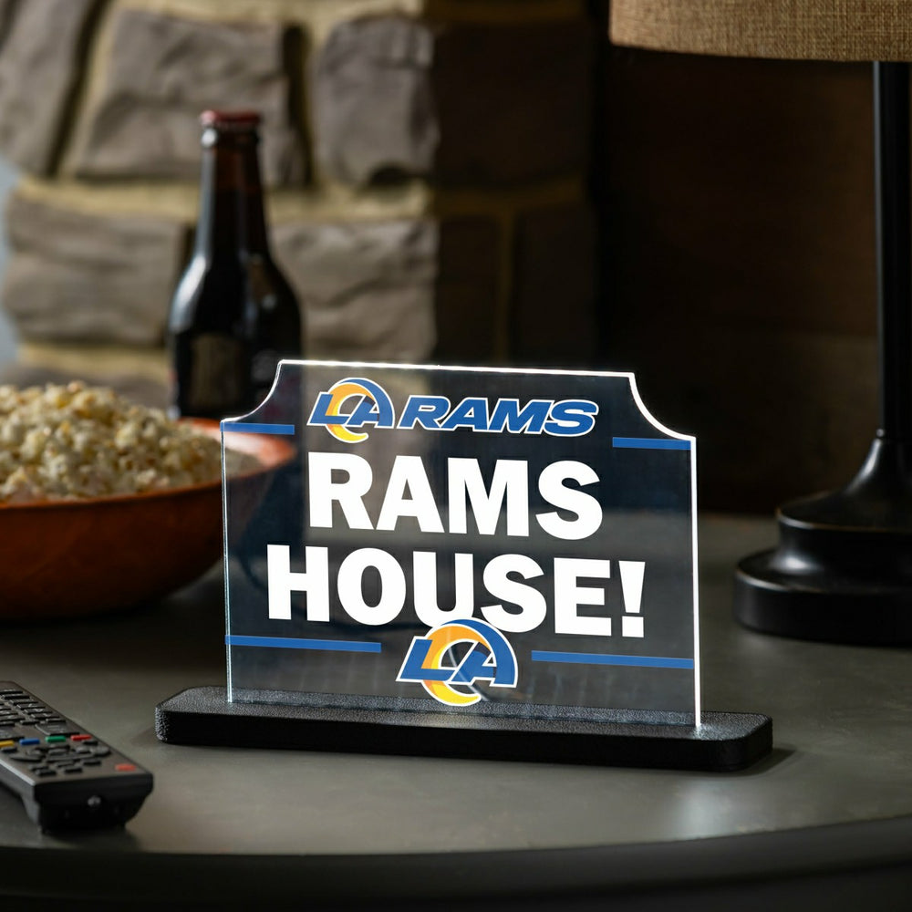 Los Angeles Rams NFL Football Rectangle Desklite LED Decor - NFL Home
