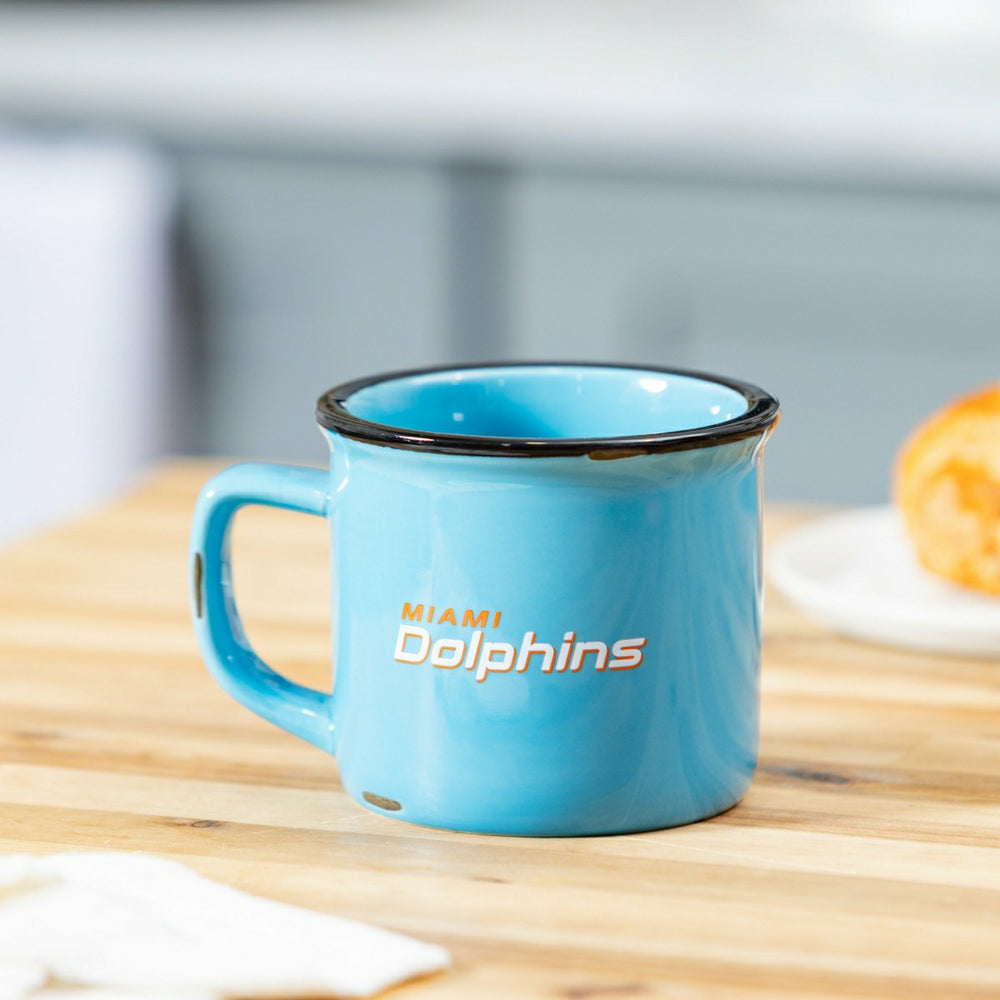 Miami Dolphins Ceramic Camp Cup with Enamel Finish, 14oz - NFL