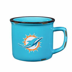 Miami Dolphins Ceramic Camp Cup with Enamel Finish, 14oz - NFL