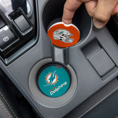 Miami Dolphins Car Coaster Set, 2pc - NFL