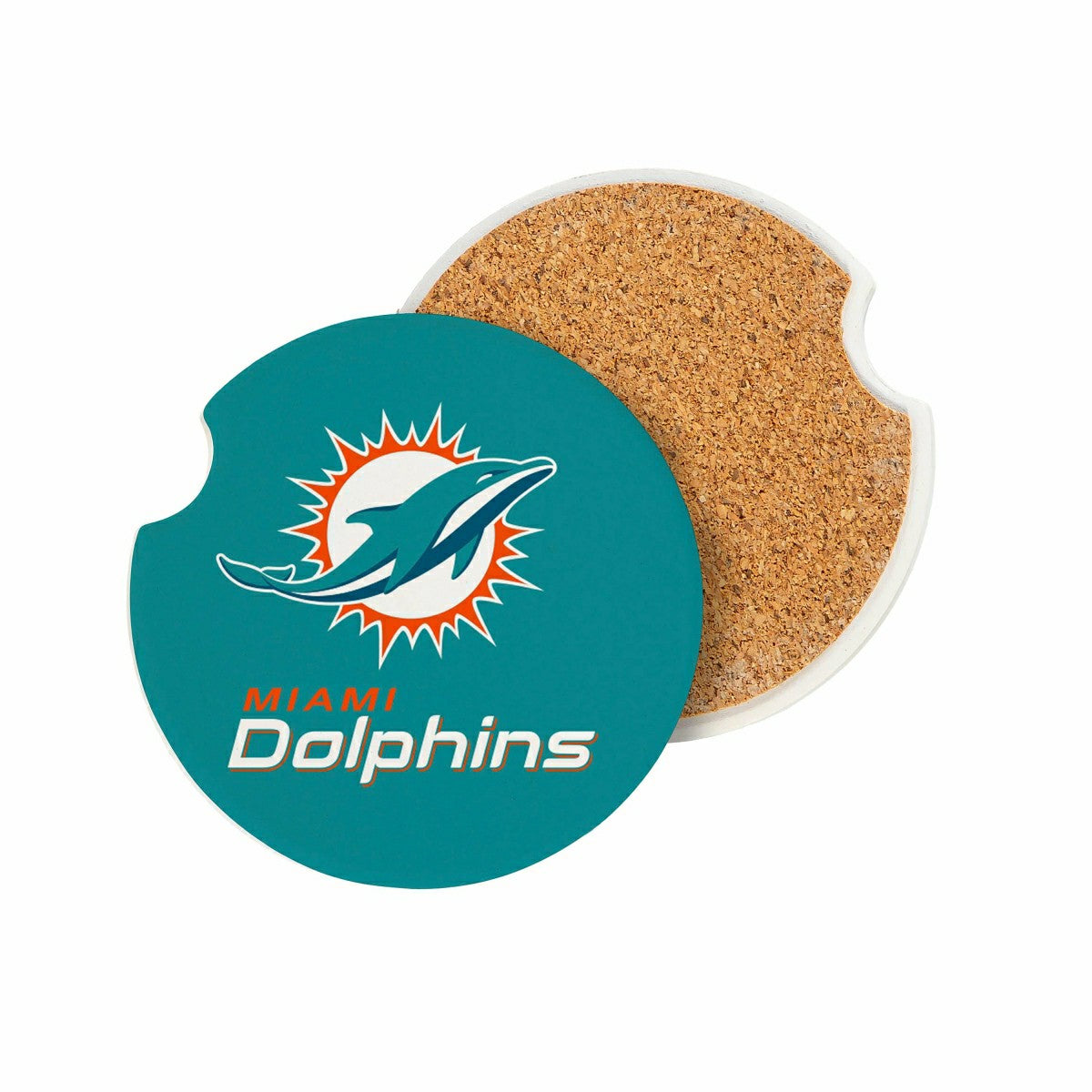 Miami Dolphins Car Coaster Set, 2pc - NFL