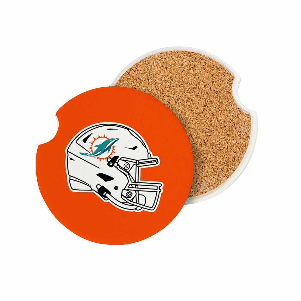 Miami Dolphins Car Coaster Set, 2pc - NFL