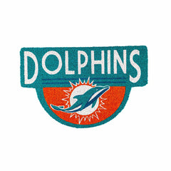 NFL Shaped Coir Door Mat, Dolphins - NFL