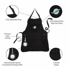 Grill Apron, Black, Miami Dolphins - NFL Home