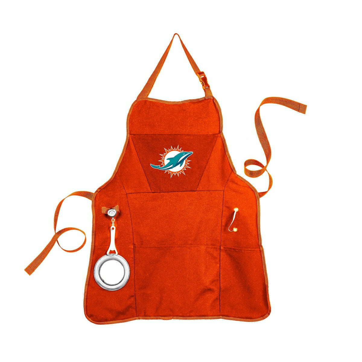 Deluxe Cotton Canvas NFL Team Pride Grilling/Cooking Apron, Miami Dolp - NFL Home