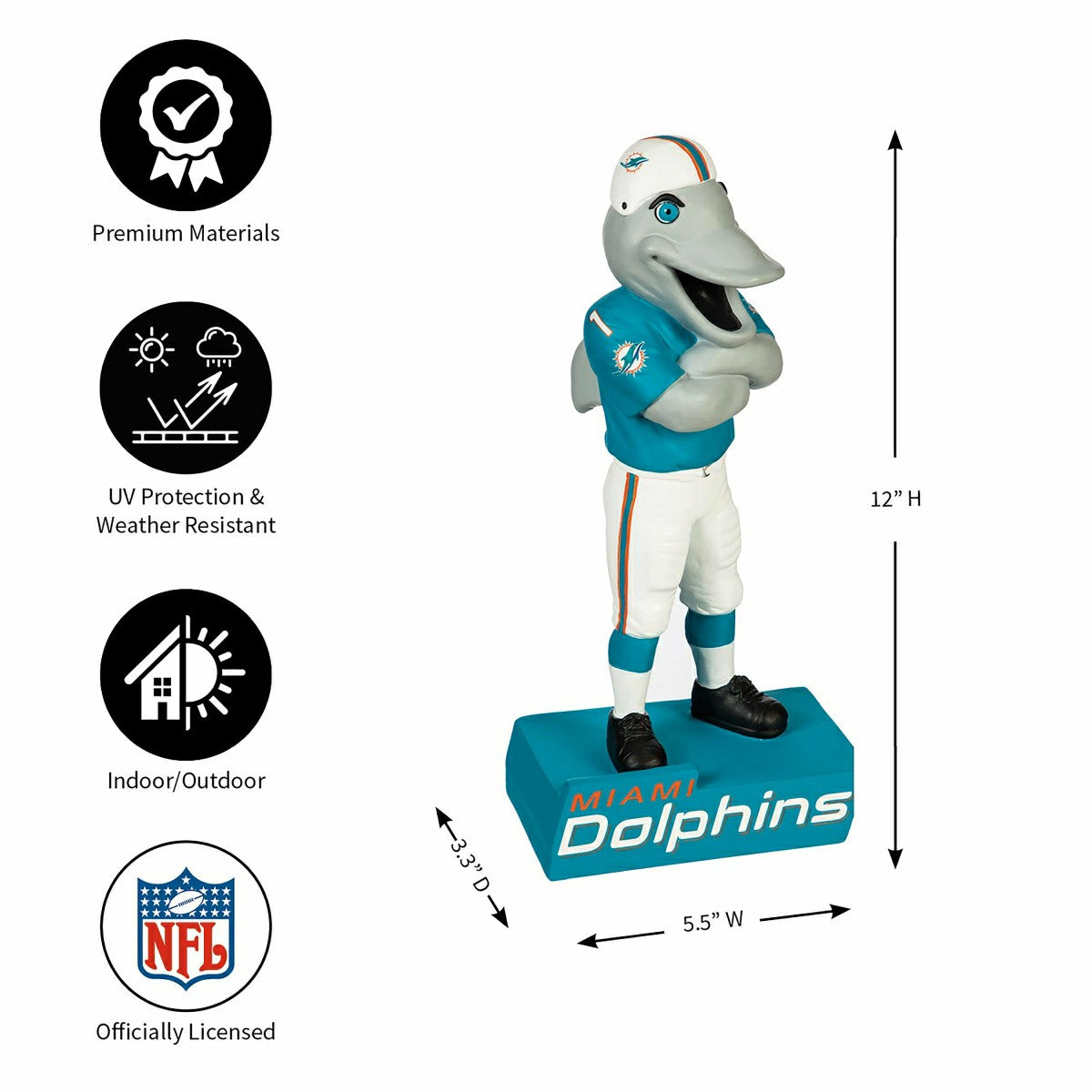 Miami Dolphins Mascot Statue   MyEvergreen - NFL Home