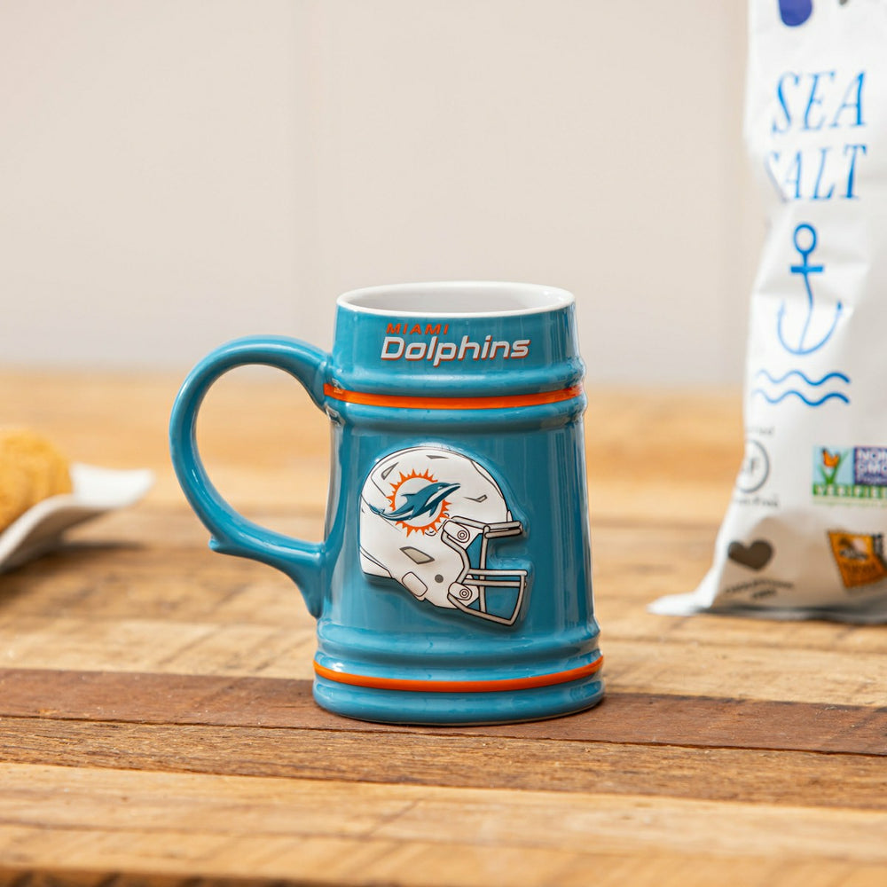 Miami Dolphins Ceramic Stein Cup, 24oz - NFL Home