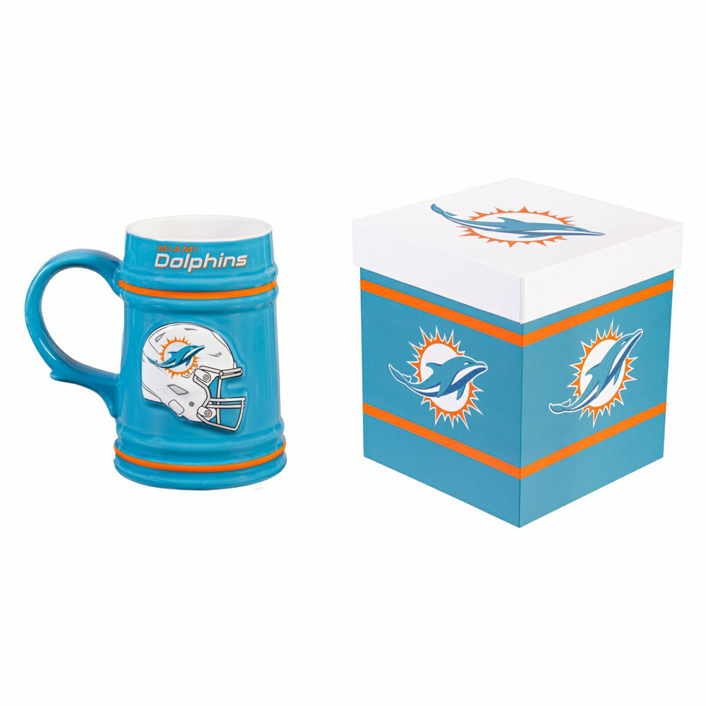 Miami Dolphins Ceramic Stein Cup, 24oz - NFL Home
