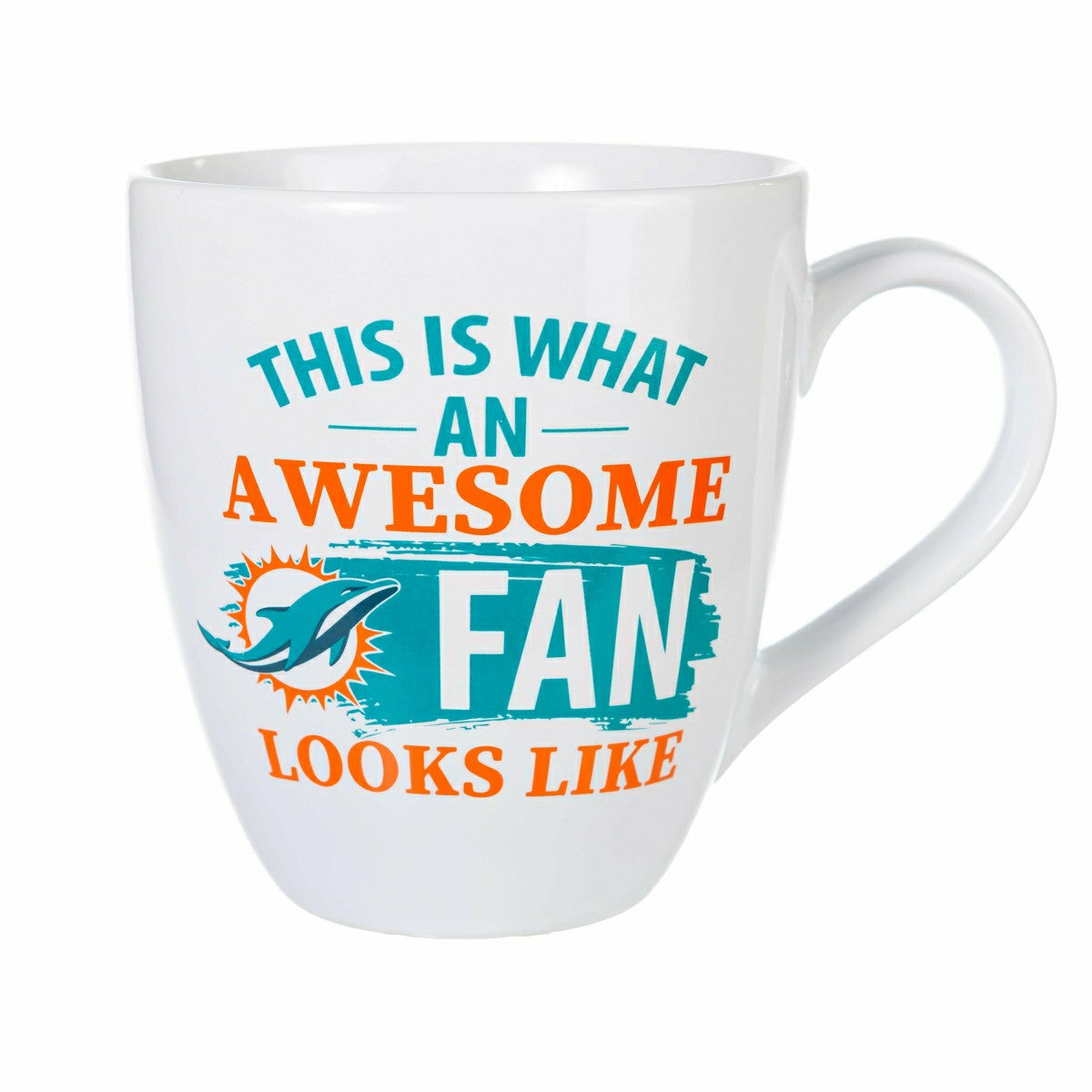 Miami Dolphins, Ceramic Cup O'Java 17oz Gift Set - NFL Home