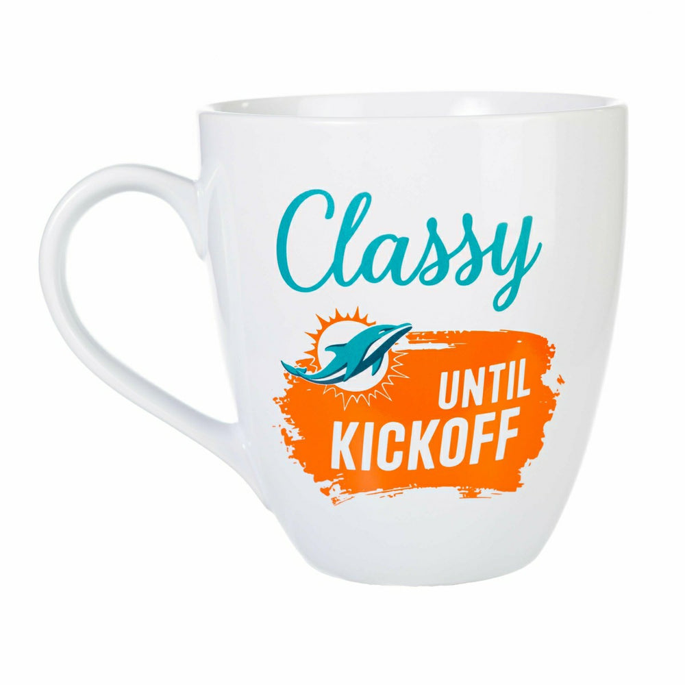 Miami Dolphins, Ceramic Cup O'Java 17oz Gift Set - NFL Home