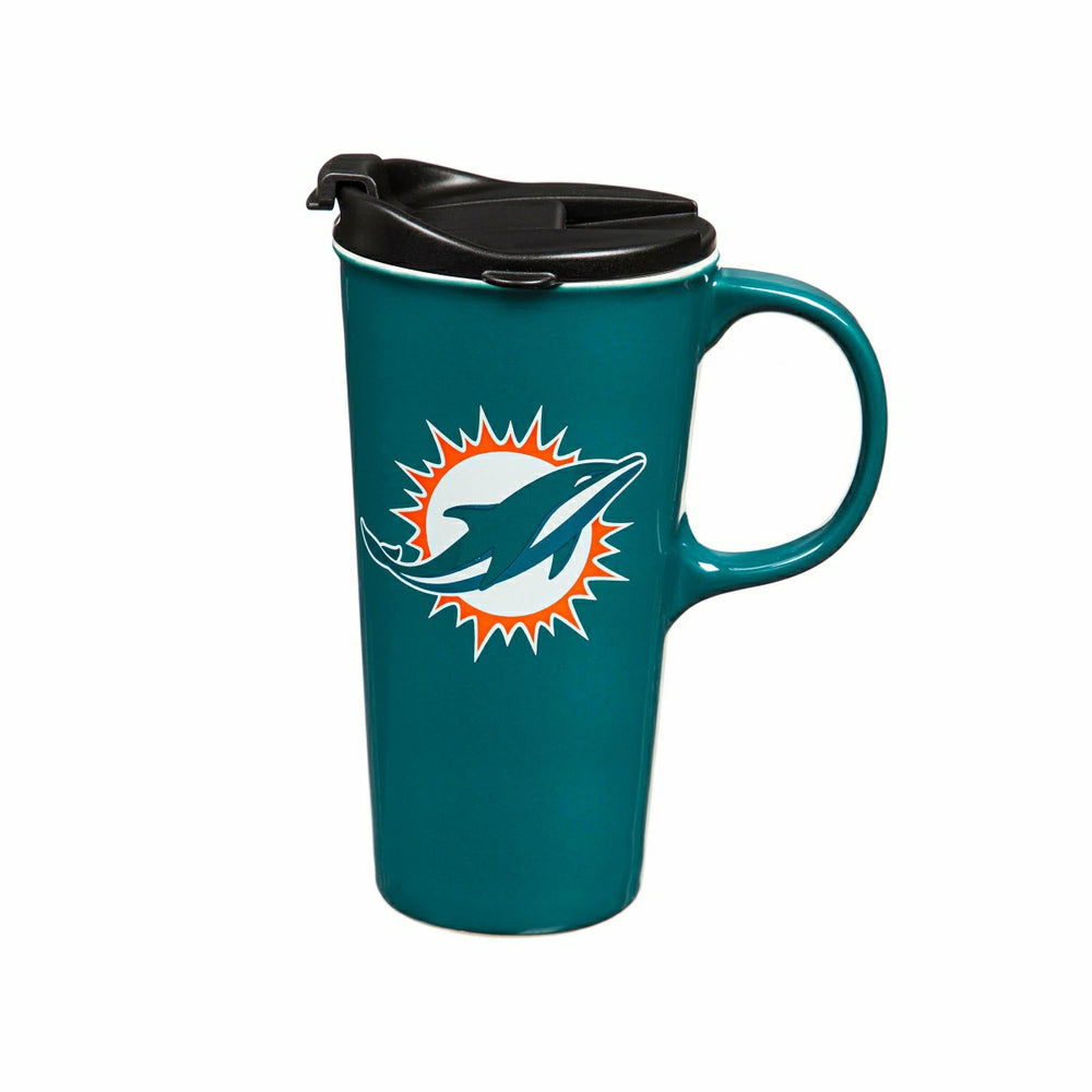 Miami Dolphins, 17oz Boxed Travel Latte - NFL Home