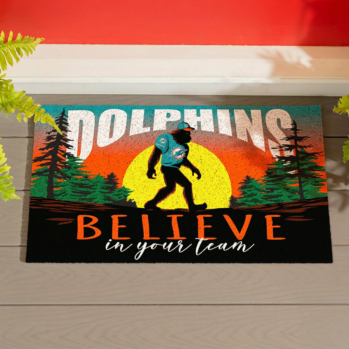 Miami Dolphins Bigfoot PVC Mat, 28"x16" - NFL