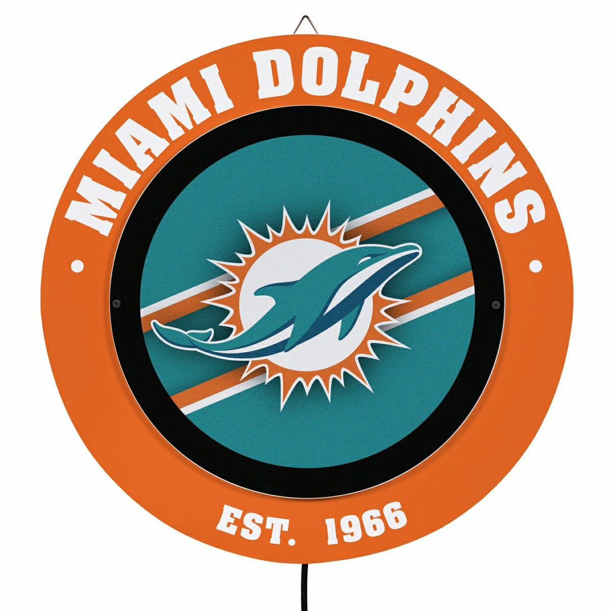 Miami Dolphins, Metal Lite, Round - NFL