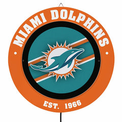 Miami Dolphins, Metal Lite, Round - NFL