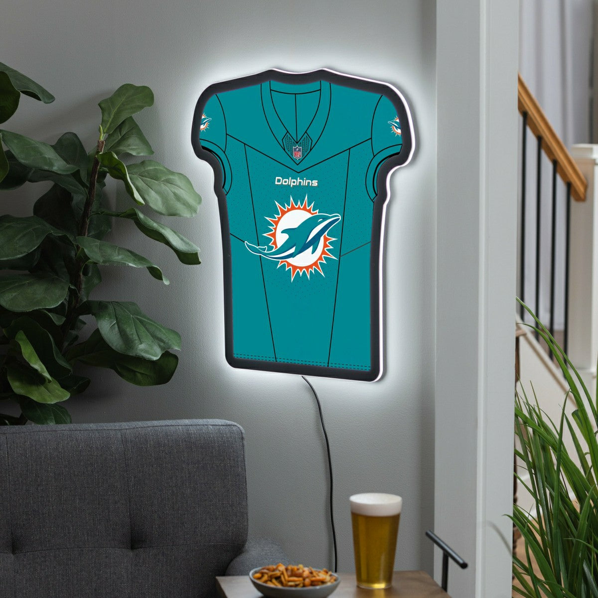 Miami Dolphins NFL Football Jersey Edgelite LED Decor - NFL