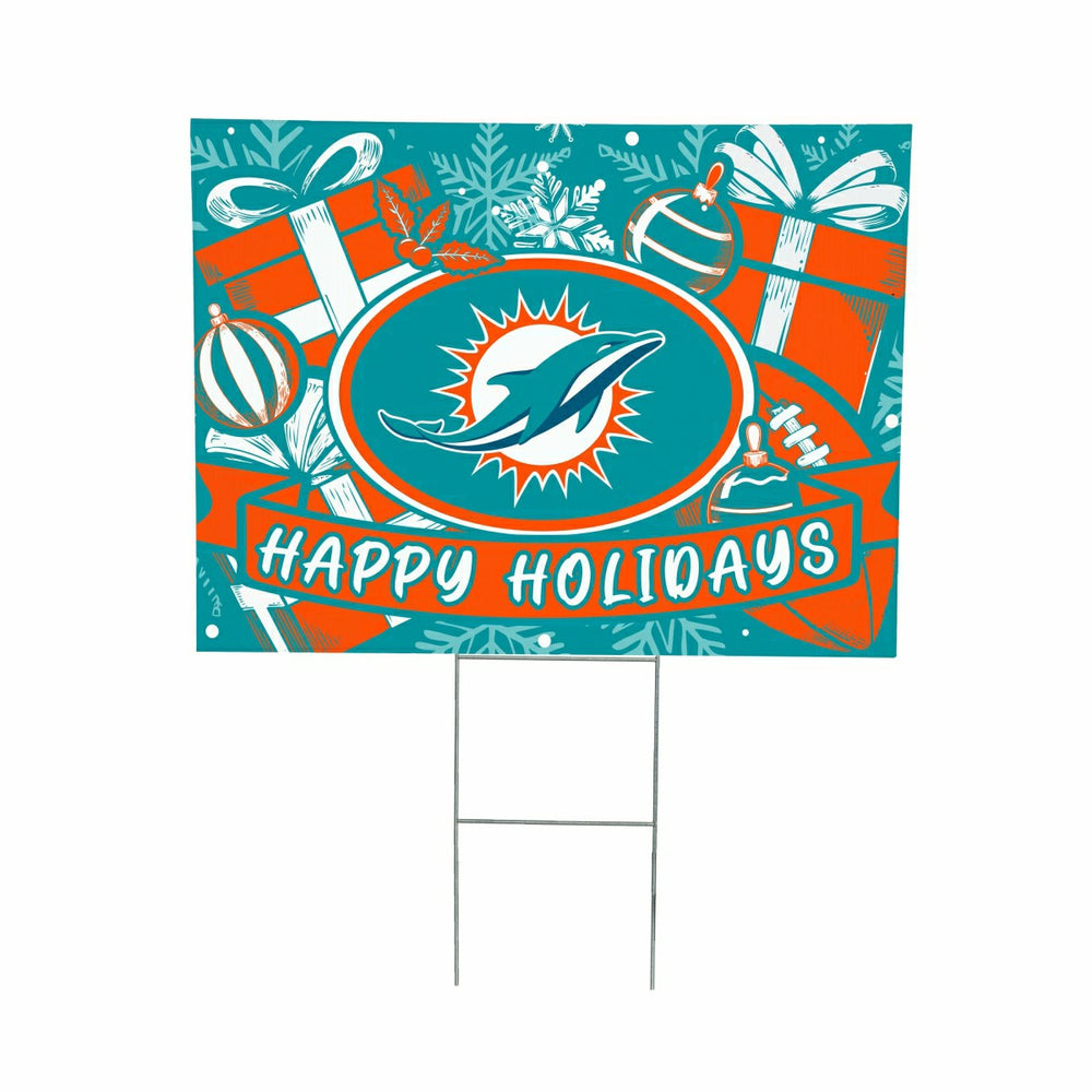 Miami Dolphins Yard Sign, Holiday - NFL Home