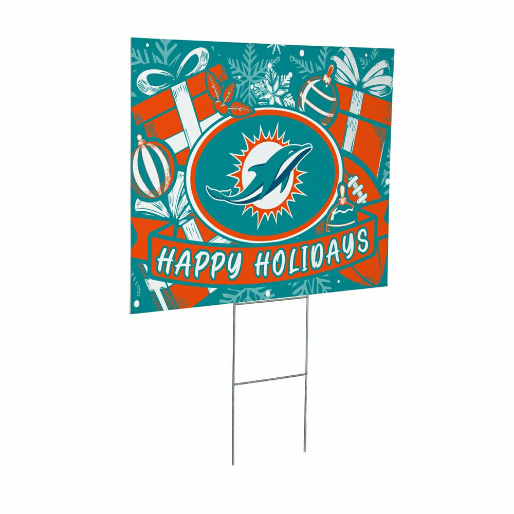 Miami Dolphins Yard Sign, Holiday - NFL Home