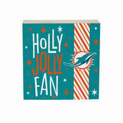 Miami Dolphins Block, Holiday, 6x6 - NFL Home