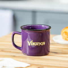 Minnesota Vikings Ceramic Camp Cup with Enamel Finish, 14oz - NFL