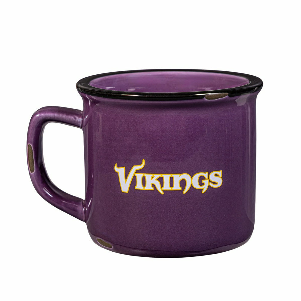 Minnesota Vikings Ceramic Camp Cup with Enamel Finish, 14oz - NFL
