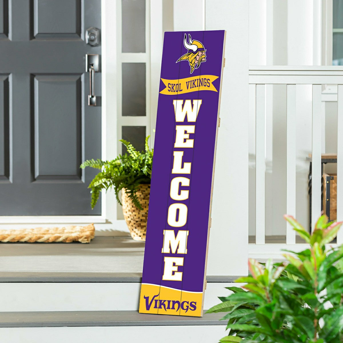 Minnesota Vikings Large Single Sided Leaner, 46" - NFL Home