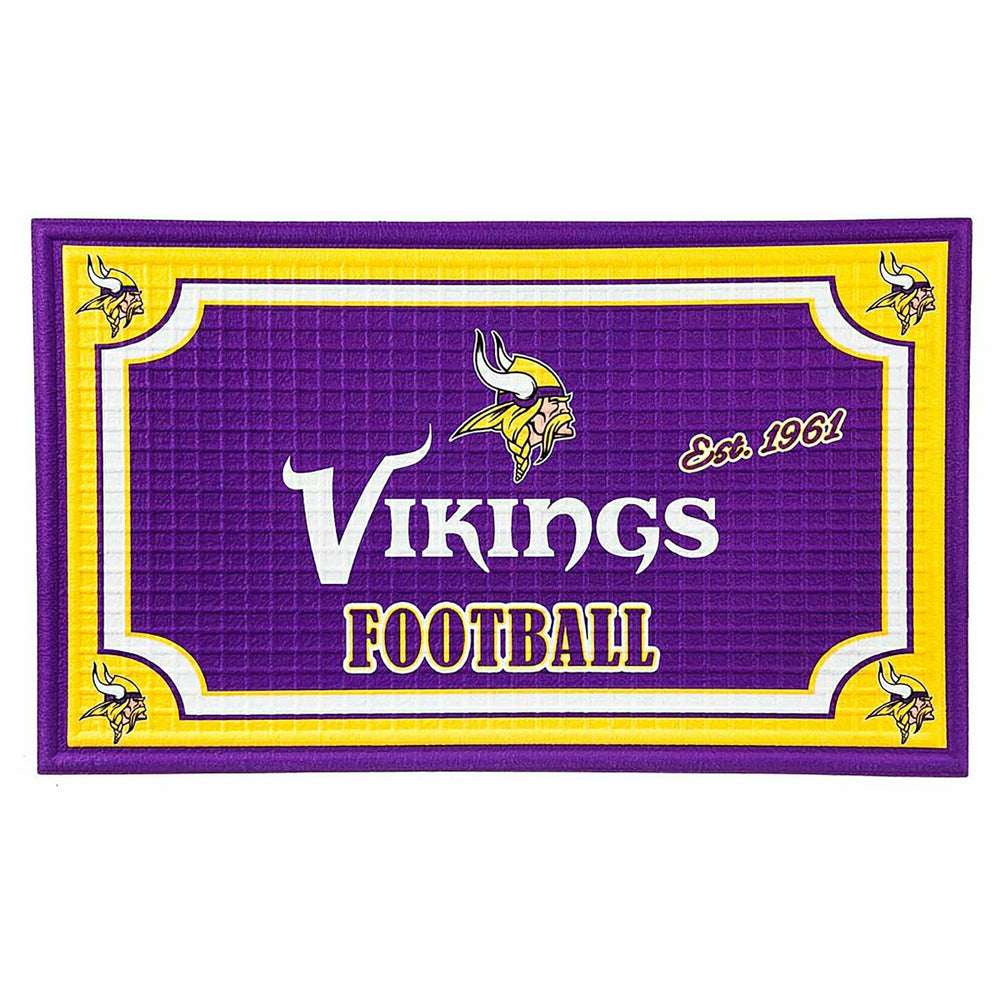 Indoor/Outdoor NFL Team Pride Embossed Doormat, Minnesota Vikings - NFL