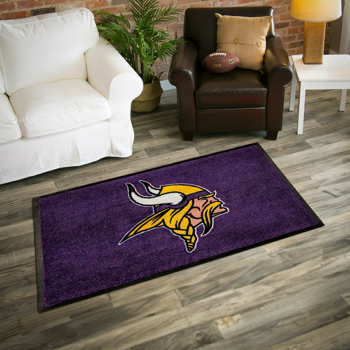 3'x5' Large USA Indoor Outdoor Entryway Mat, Minnesota Vikings - NFL