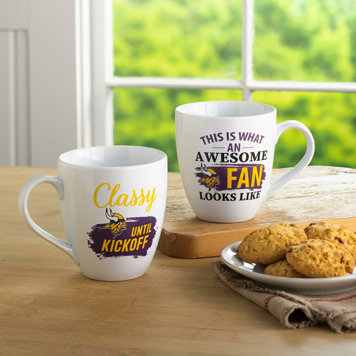 Minnesota Vikings, Ceramic Cup O'Java 17oz Gift Set - NFL Home