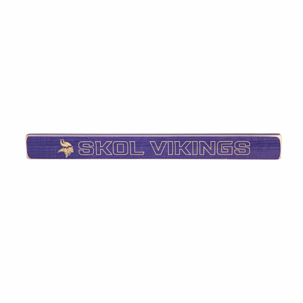Minnesota Vikings Engraved Wood Sign, 1.5" x 18" - NFL Home