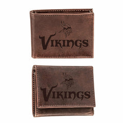 Minnesota Vikings, Bi-Fold and Tri-Fold Wallet Gift Set, Brown - NFL Home
