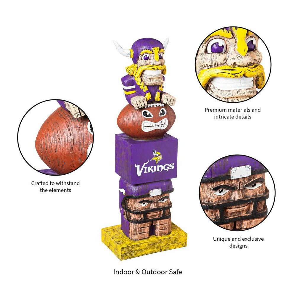 Minnesota Vikings Tiki Team Totem Garden Statue - NFL Home