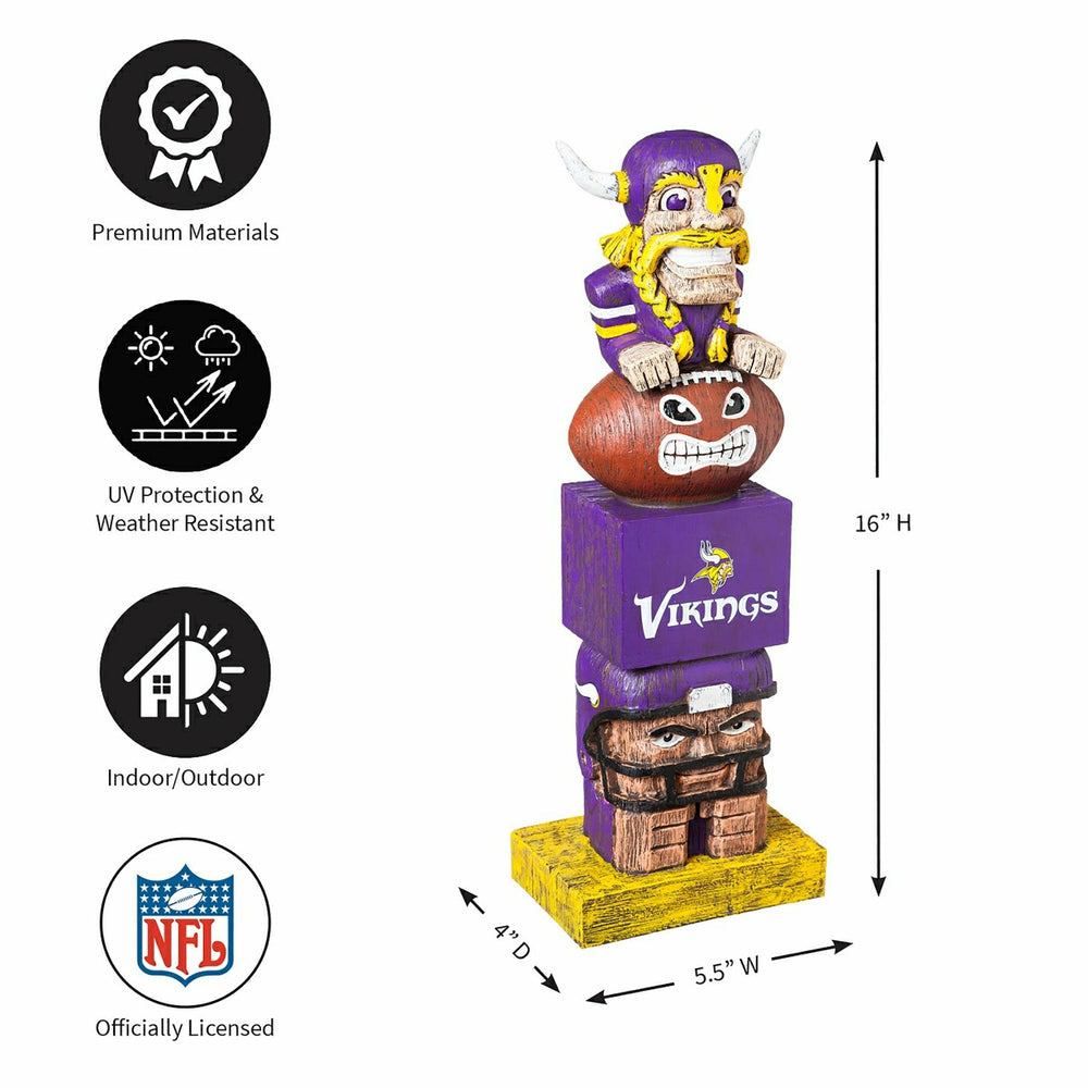Minnesota Vikings Tiki Team Totem Garden Statue - NFL Home